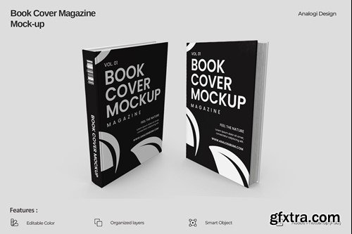 Book Cover Magazine Mock-up CEJLZ6B