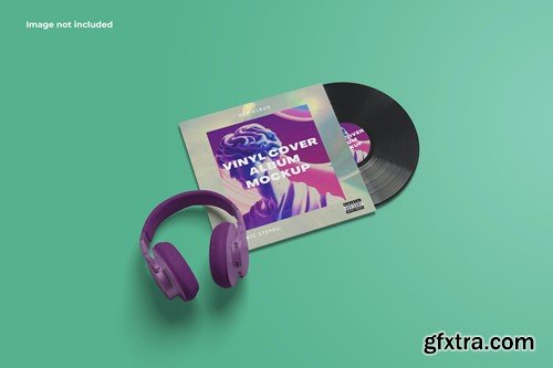 Colorful Vinyl Album Cover Mockup 2LRVPPT