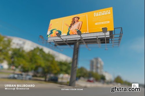 Day And Night Urban Billboard Mockup NRT7792