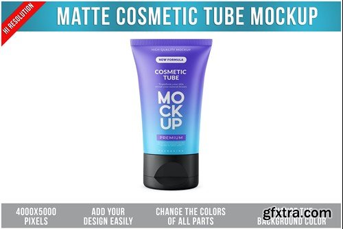 Matte Cosmetic Tube Mockup 8P2S636