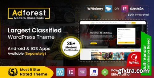 Themeforest - AdForest - Classified Ads WordPress Theme 19481695 v5.1.0 - Nulled