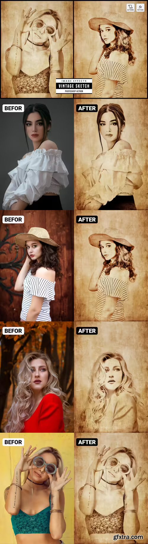 Vintage Sketch Effect