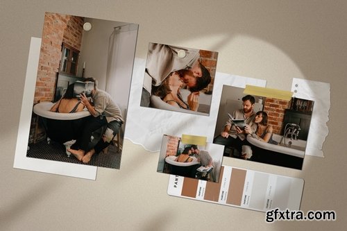 Polaroid Photo Collage Mockup Template FD52ZYQ