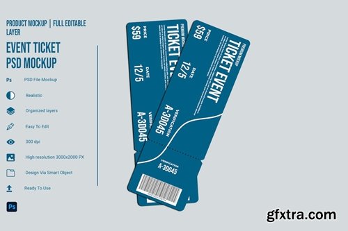 Event Ticket PSD Mockup CESGZFS