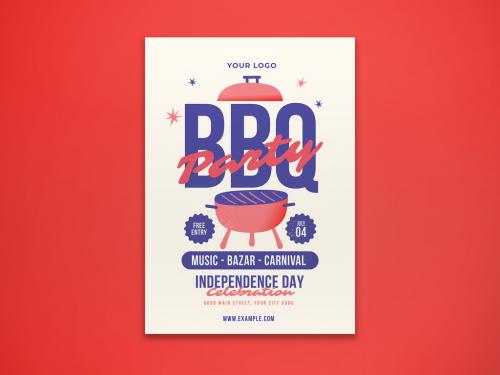 Bbq Party Independence Day Flyer 520083803