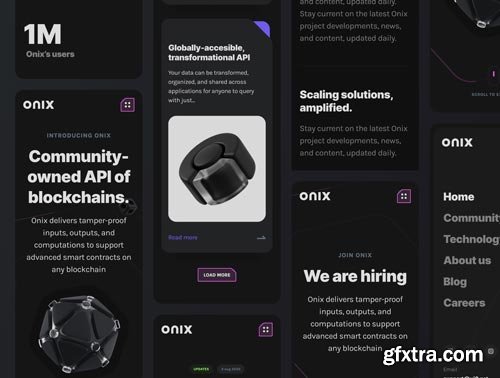 Onix Blockchain Landing Page for Framer