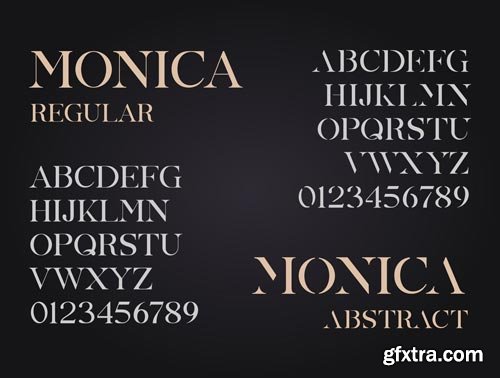 Monica Allcaps Fonts Family Ui8.net