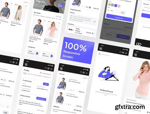 OOTD E-Commerce - E-Commerce Website UI Design KIT Ui8.net