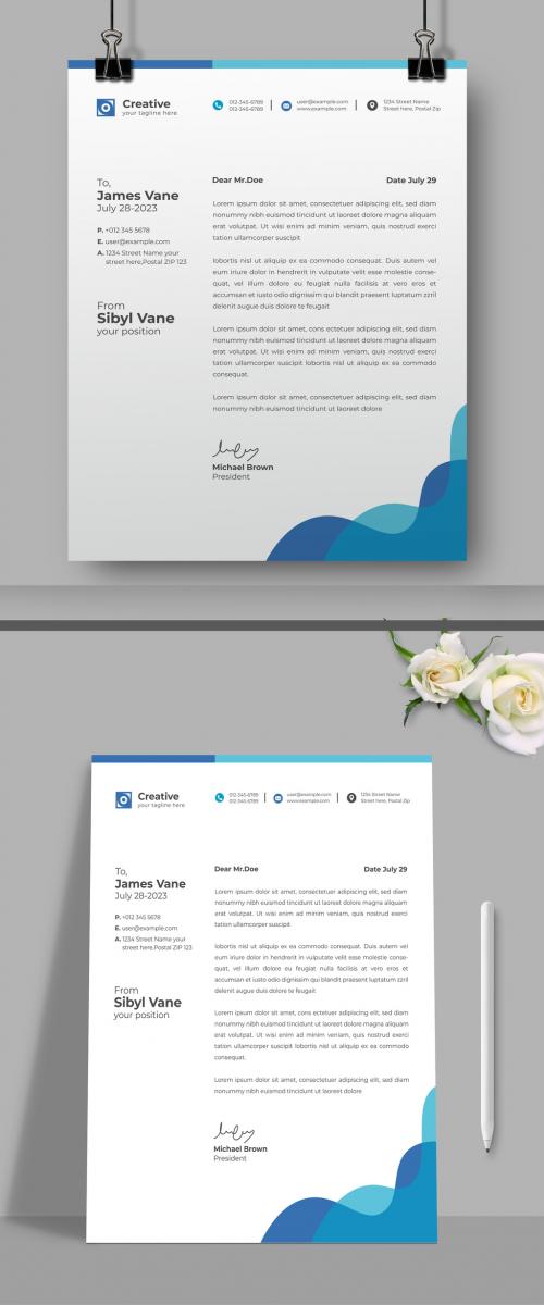 Creative Letterhead Design Template 566904526