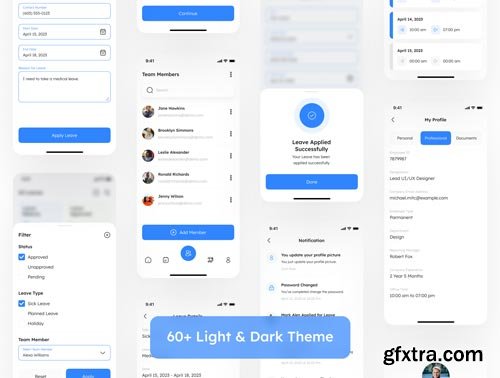 HR Attendance App UI Kit Ui8.net