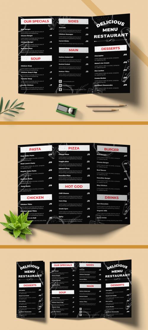 Restaurant Food Menu Layout 499878349