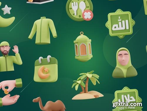 Islamy - Islamic   Ramadan 3D Icon Set Ui8.net