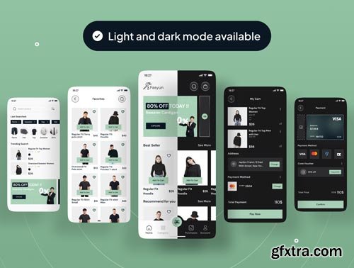 FASYUN - Fashion Mobile App UI Kit Ui8.net