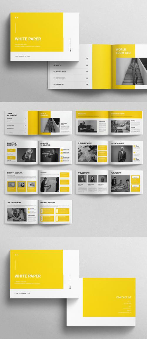 White Paper Template Landscape 568014198