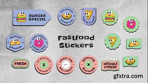 Videohive Fastfood Stickers 45928036