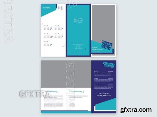 Dark and Light Blue Trifold Brochure Layout 223777924