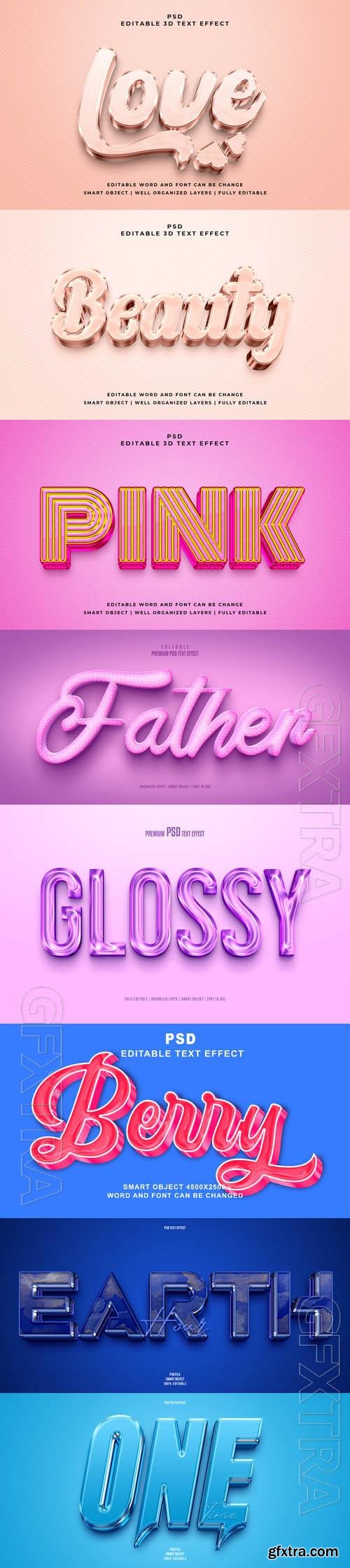 Psd style text effect editable set vol 477