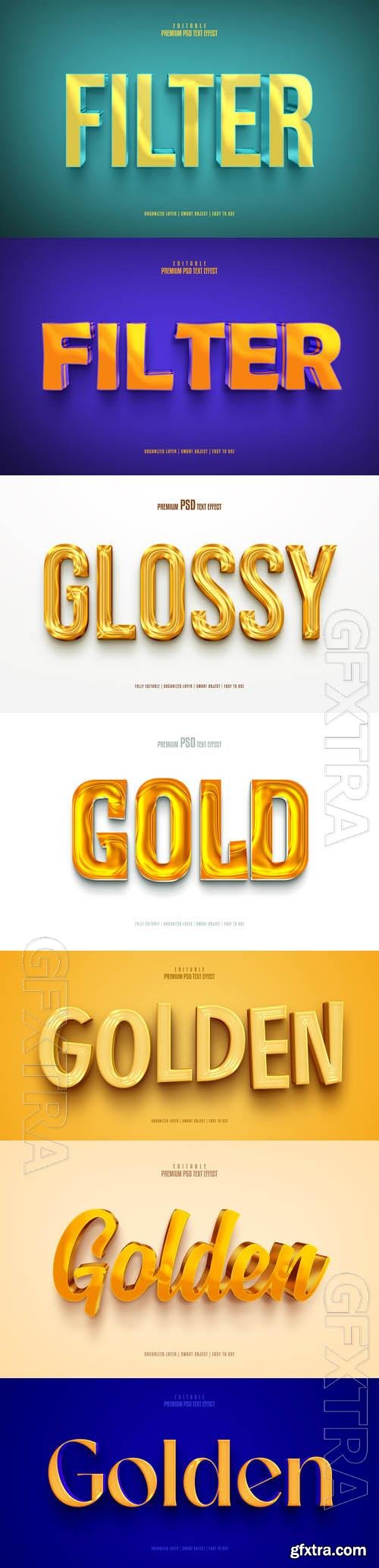 Psd style text effect editable set vol 476