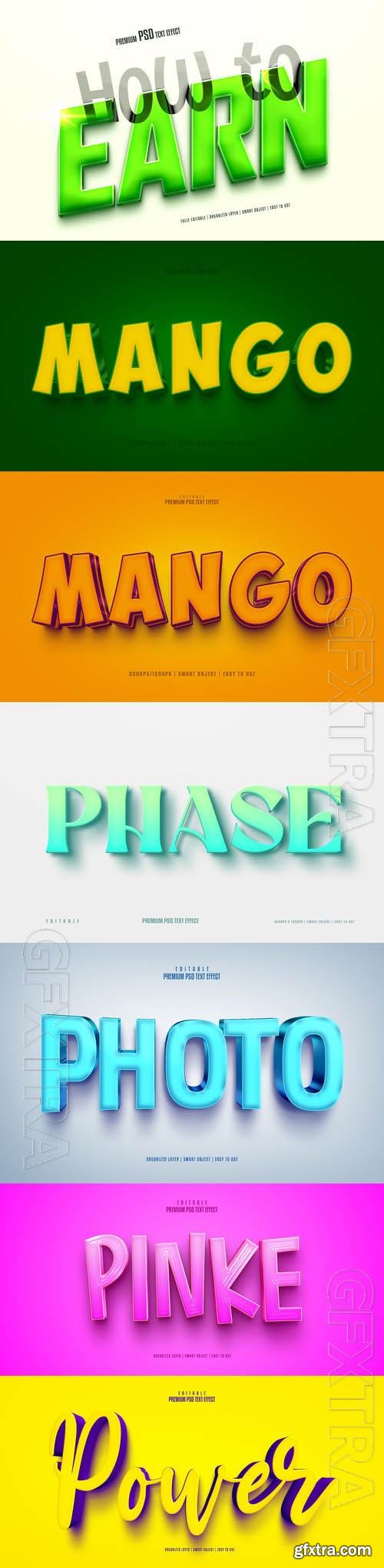 Psd style text effect editable set vol 473