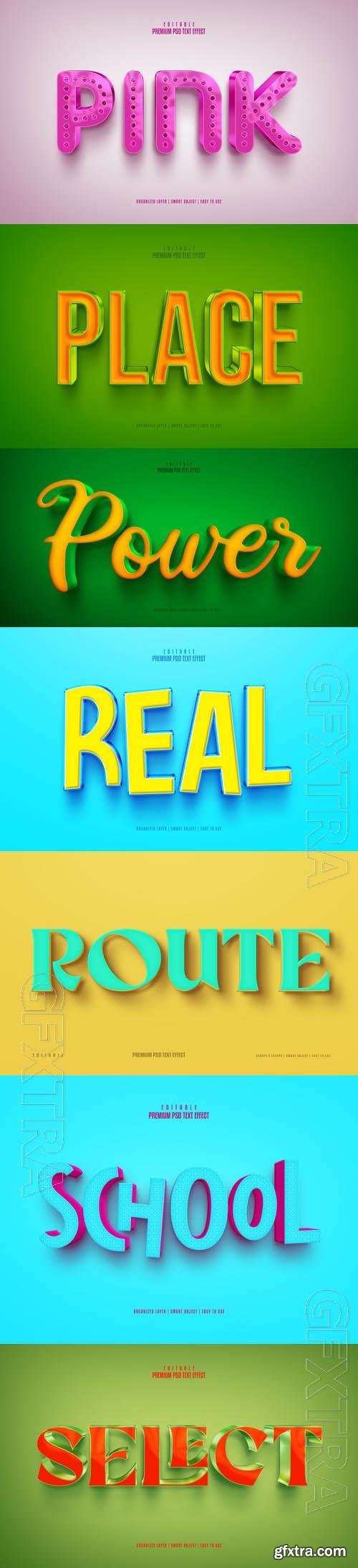 Psd style text effect editable set vol 472