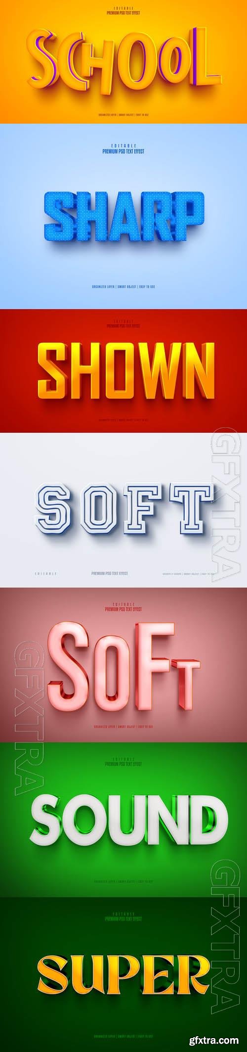 Psd style text effect editable set vol 471