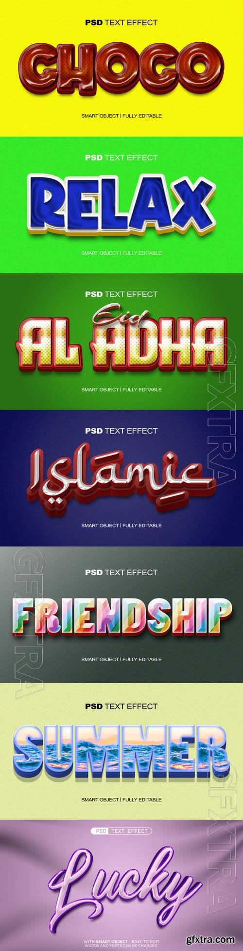 Psd style text effect editable set vol 468