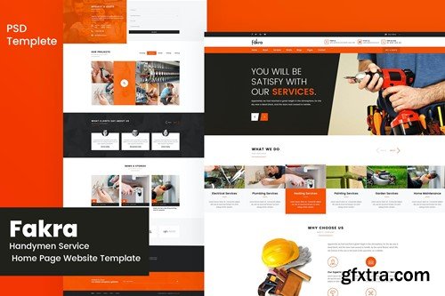 Fakra - Handymen Services Website Design Template 2R79P7G