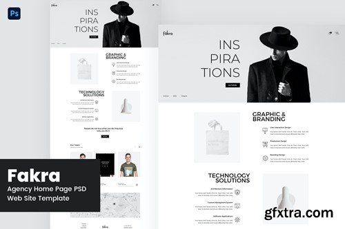 Fakra- Agency Home Page Website Design Template ZD8DPMS