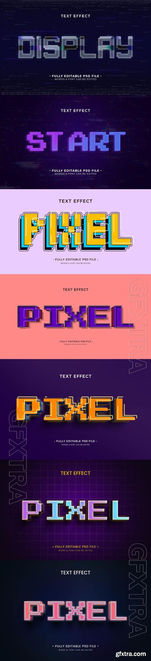 PSD pixel text effect