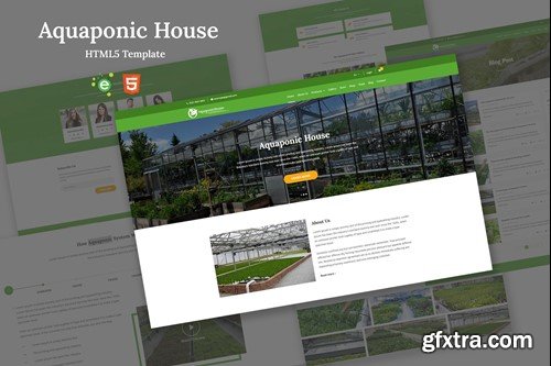 Aquaponic House HTML5 Template 3YHUD62
