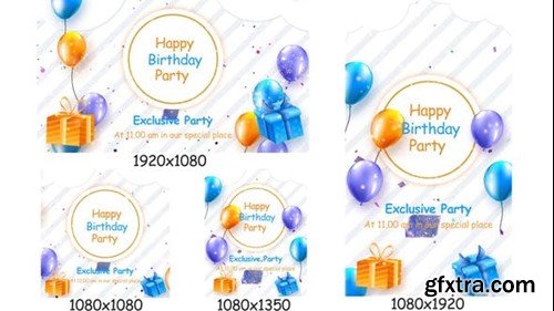 Videohive Happy Birthday Party Invitation Post 45842355