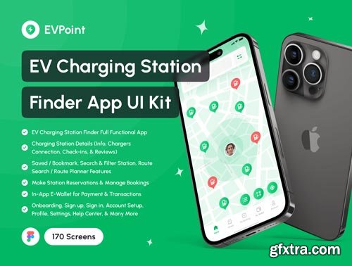 EVPoint - EV Charging Station Finder App UI Kit Ui8.net