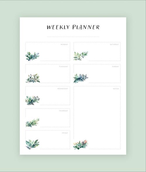 Minimal Weekly Planner With Generative AI 593559555