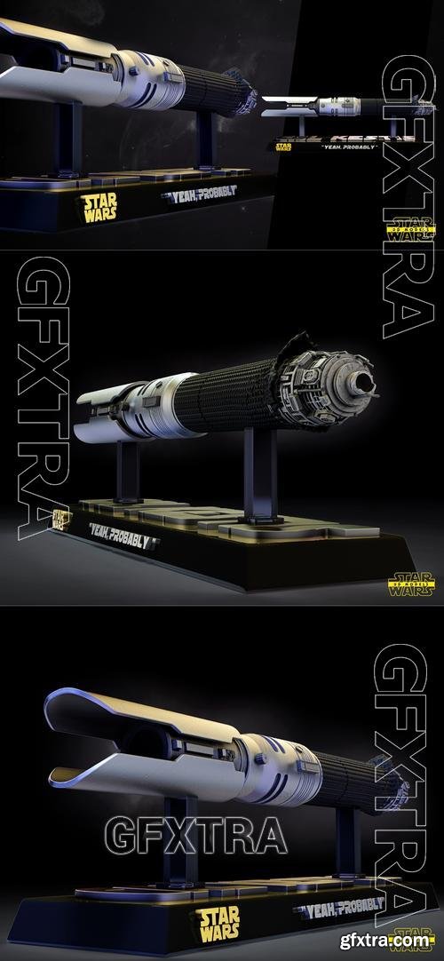 Star Wars - Cal Kestis Lightsaber Sculpture &ndash; 3D Print Model