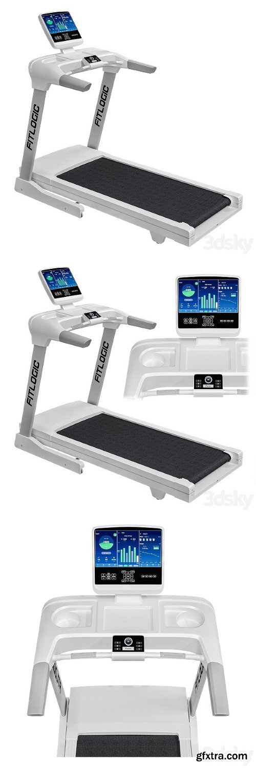 Treadmill FitLogic White