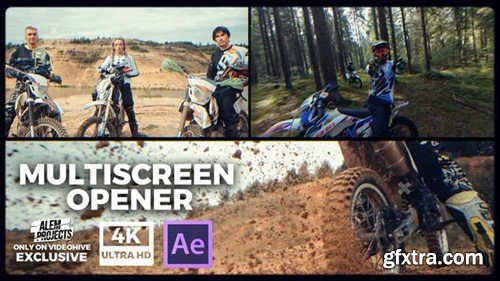 Videohive Multiscreen Opener - Split Screen Intro - Dynamic Sport Opener 45309602