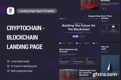 CryptoChain - Blockchain Landing Page ZMV98KN