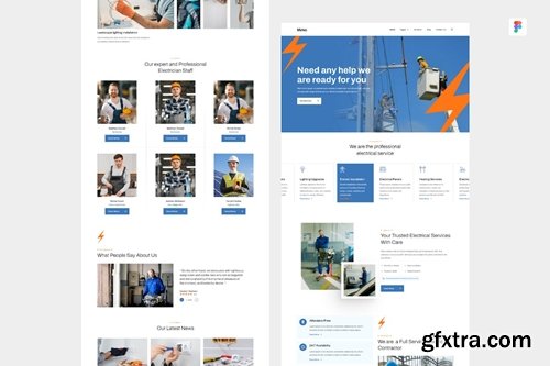 Electricity Services UI Design Template 7QC8G89