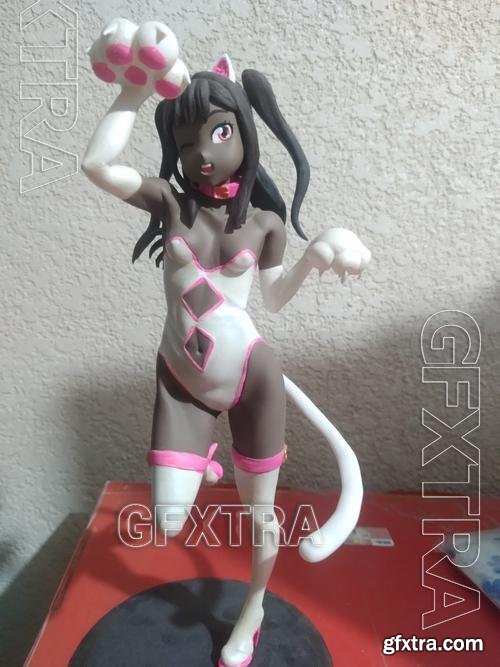 Anime Cat Girl &ndash; 3D Print Model