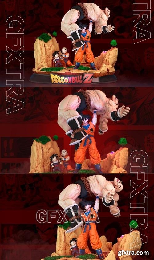 Goku and Nappa Diorama from Dragon ball &ndash; 3D Print Model