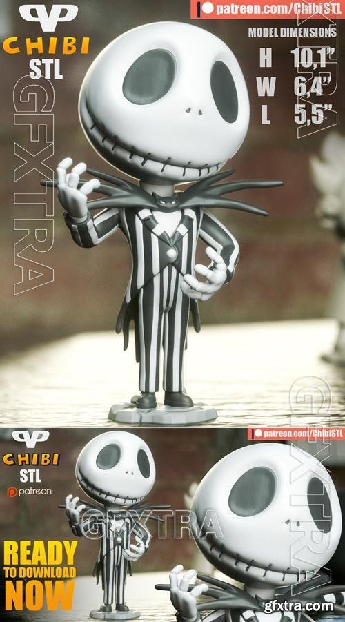 Jack Skellington Chibi &ndash; 3D Print Model