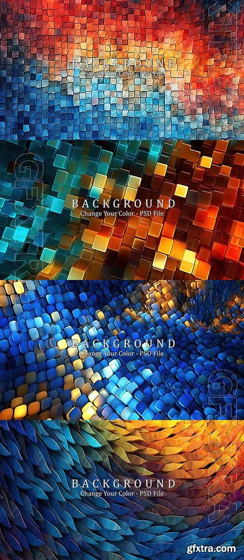 PSD abstract matrix background