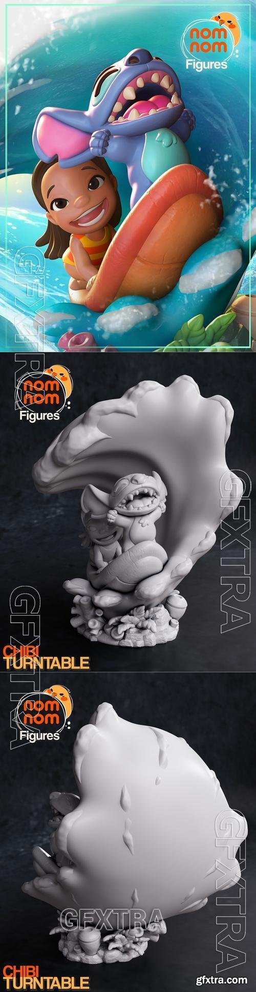 Nomnom Figures - Chibi Lilo and Stitch &ndash; 3D Print Model