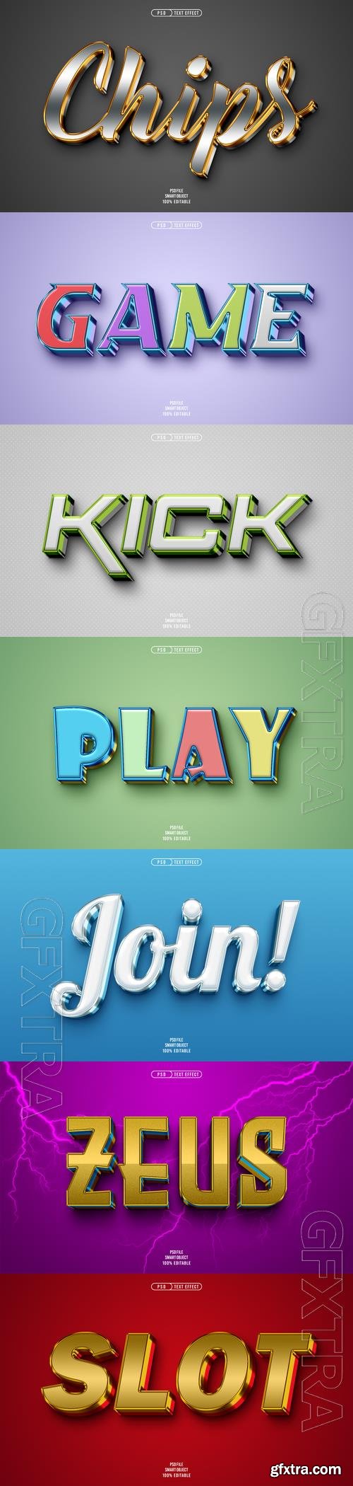 Psd style text effect editable set vol 480