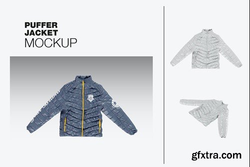 Set Flat Down Jacket Mockup NU5V4B6