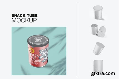 Set Short Snack Tube Mockup A9FSB6D