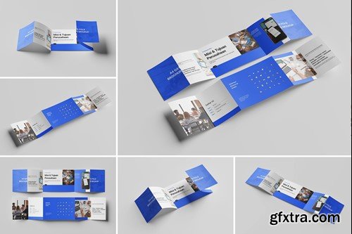 A4 Gate Fold Brochure Mockup 4XBE2YZ