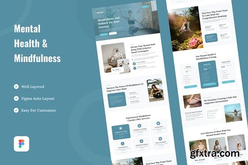 Mental Health &amp; Mindfulness Landing Page Website 3A5FFKX