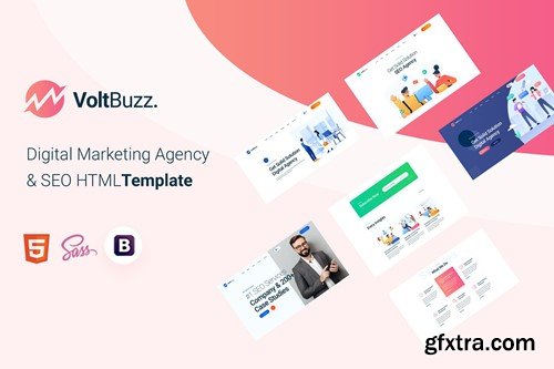 VoltBuzz - Digital Marketing Agency HTML Template HDNJXXD