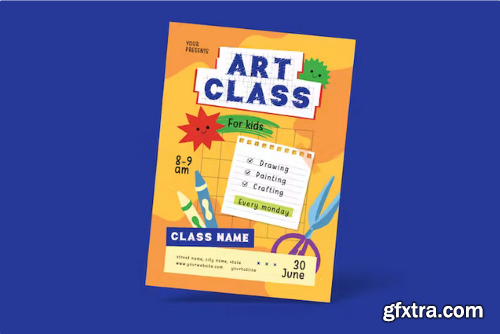 Kids Art Class Flyer